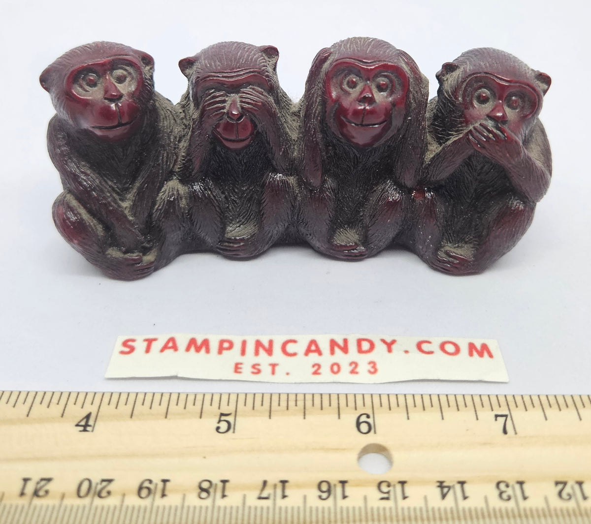 Do No Evil, See No Evil, Hear No Evil, Speak No Evil Resin Monkies