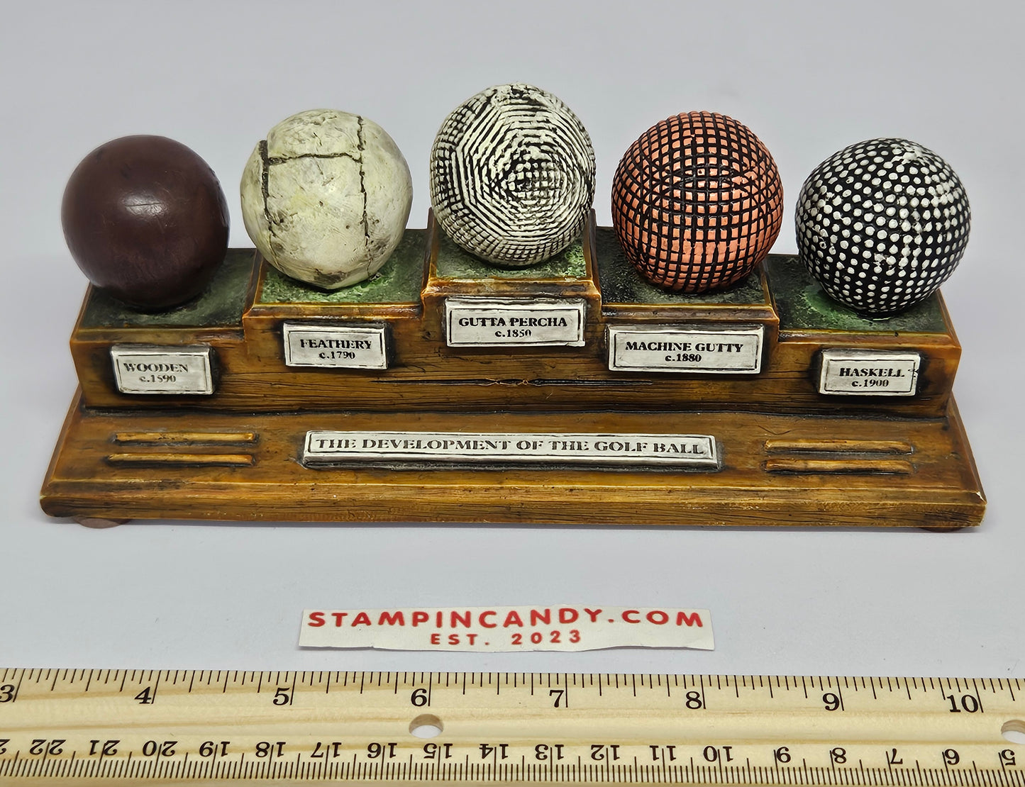 History of Golf / Golfball Desk Ornament