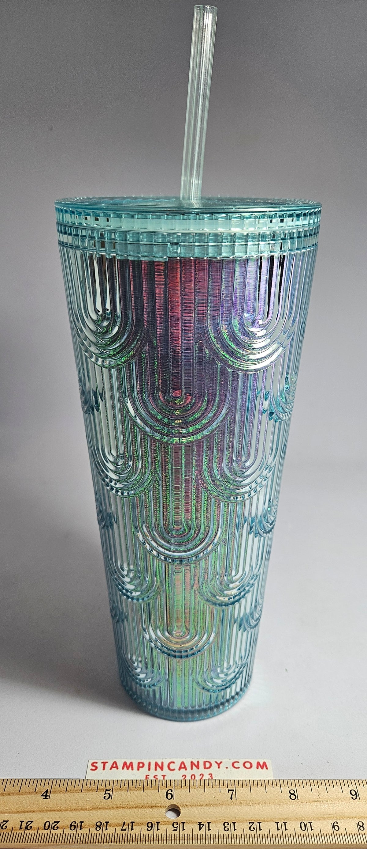 Starbucks 2022 - 16 oz Iridescent Mermaid Scale Textured Tumbler