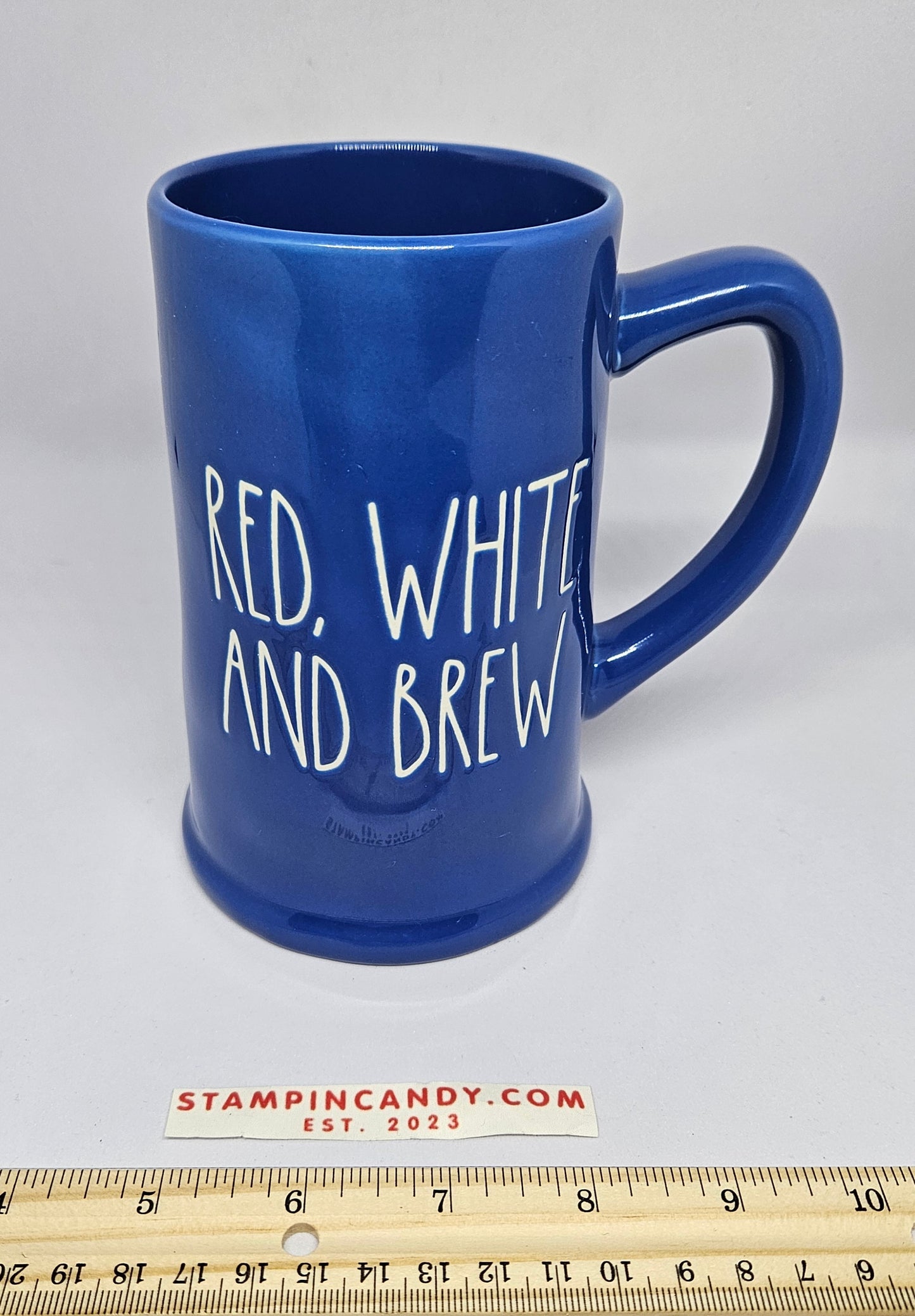 Rae Dunn - Red White and Brew Mug