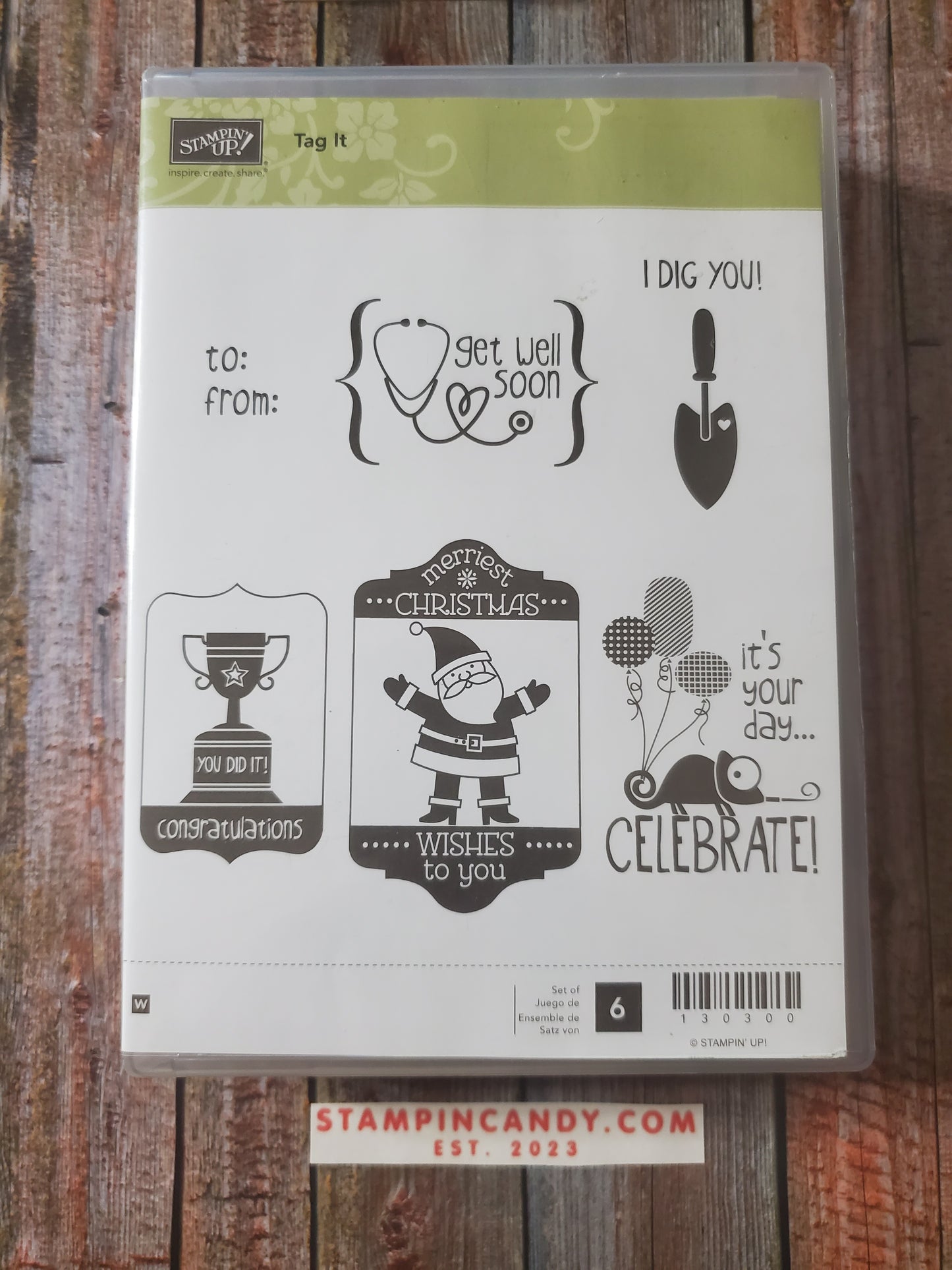 Stampin' UP! "Tag It" Stamp Set (Wood Block)