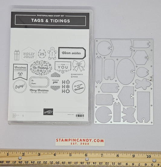 Stampin Up - Tags & Tidings w/ Christmas Tags Dies