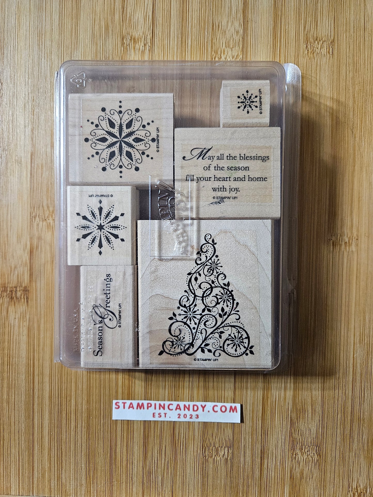 Stampin' UP! "Snow Swirled" Stamp Set (Wood Block)