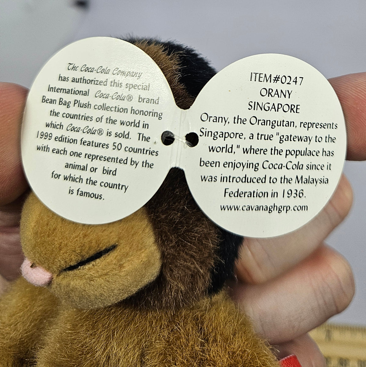 Coca-Cola Orany Singapore Item #0247 Stuffed Animal