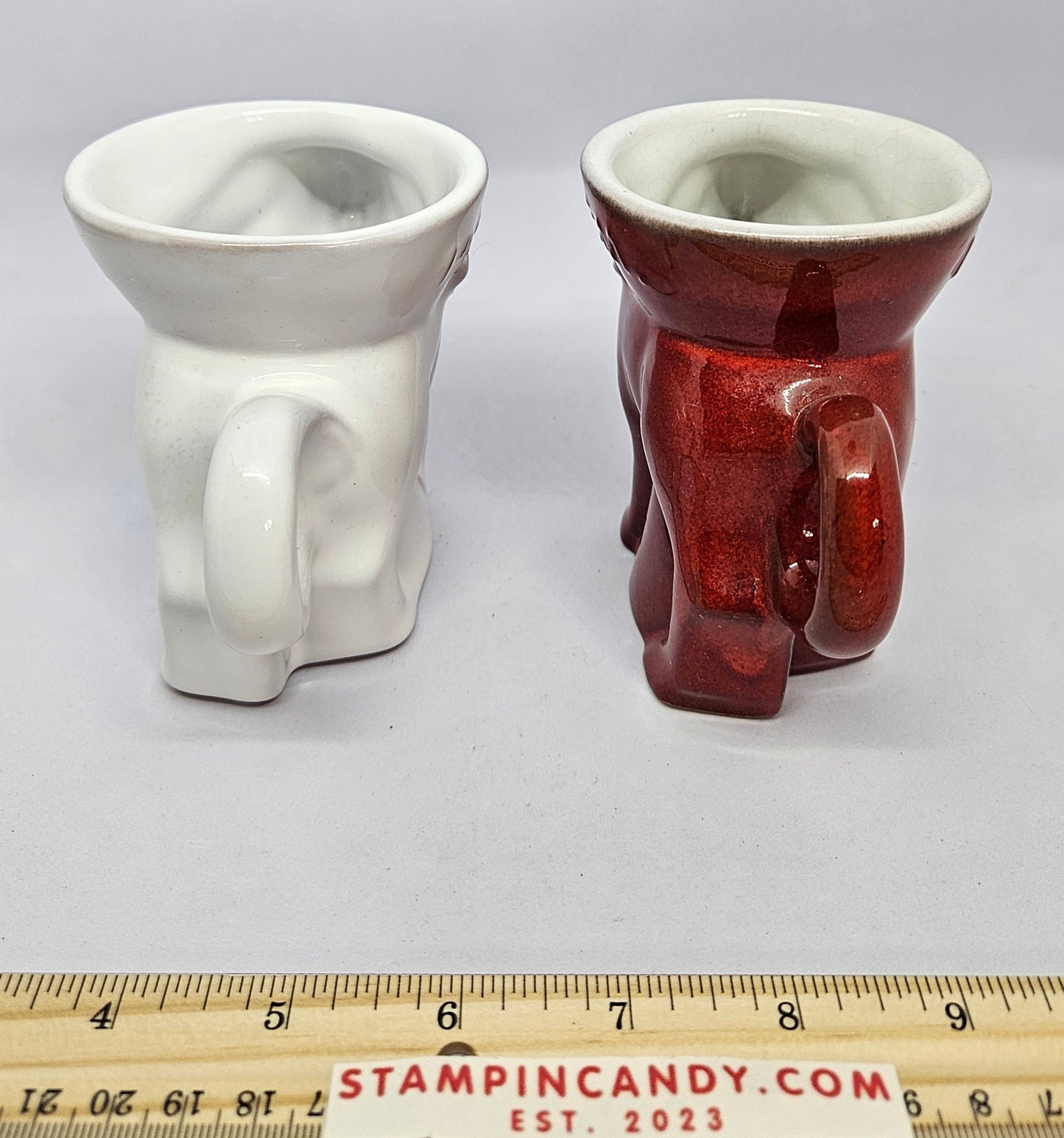 Frankoma Pottery - Set of 2 Democrat / Donkey Mugs / Planters 1976 / 1996