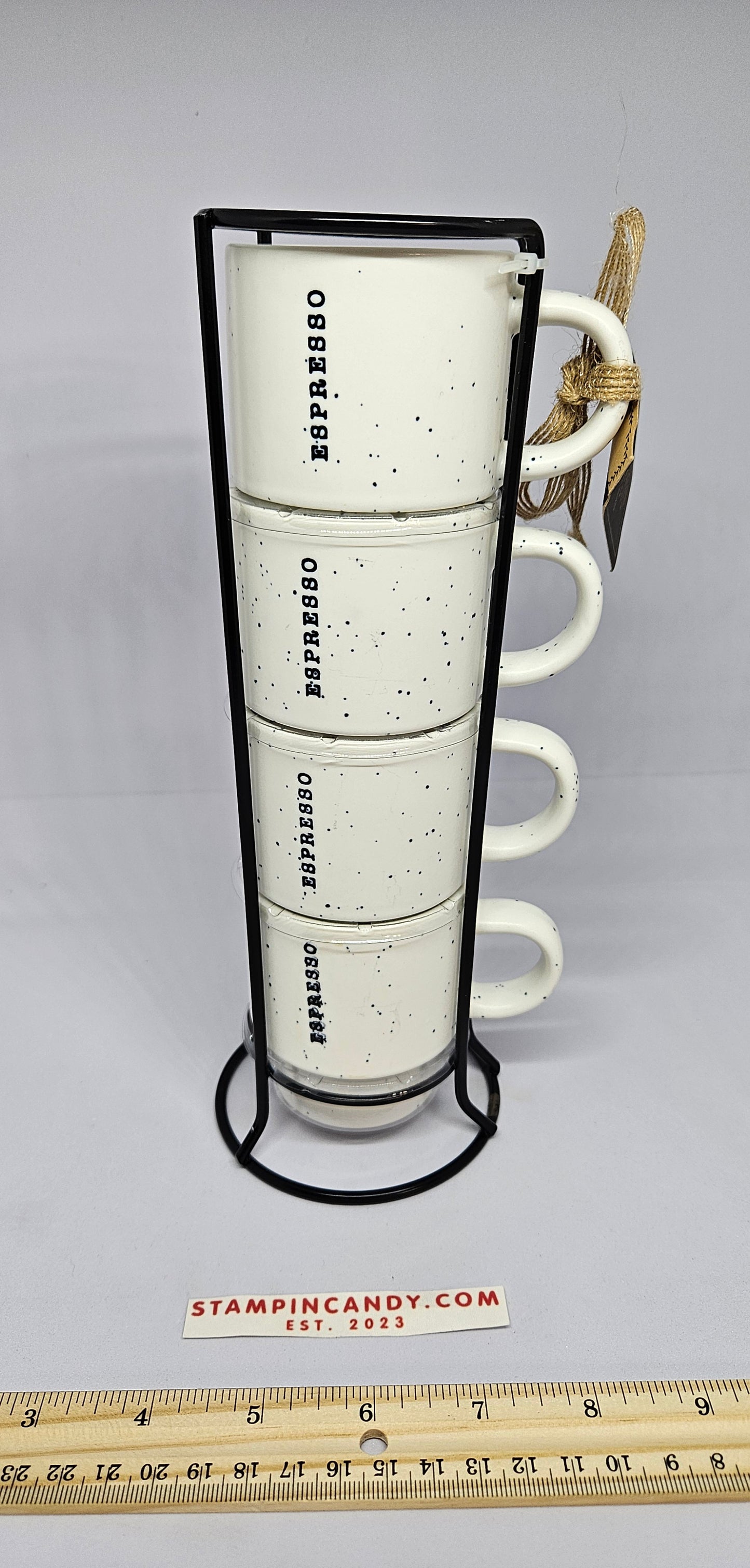 Market Finds - 4 Piece Stackable Expresso Mug Set