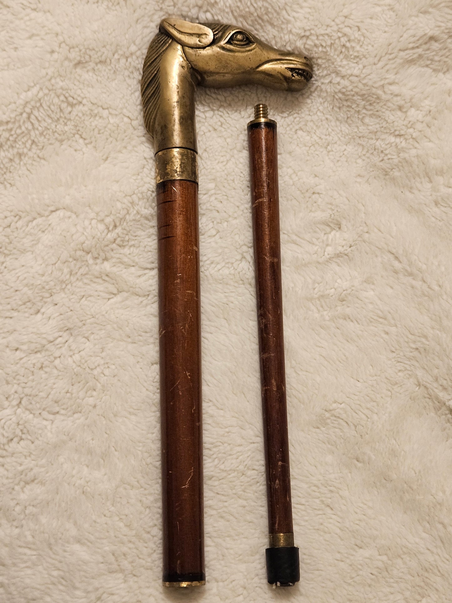 Brass Horse Head Cane