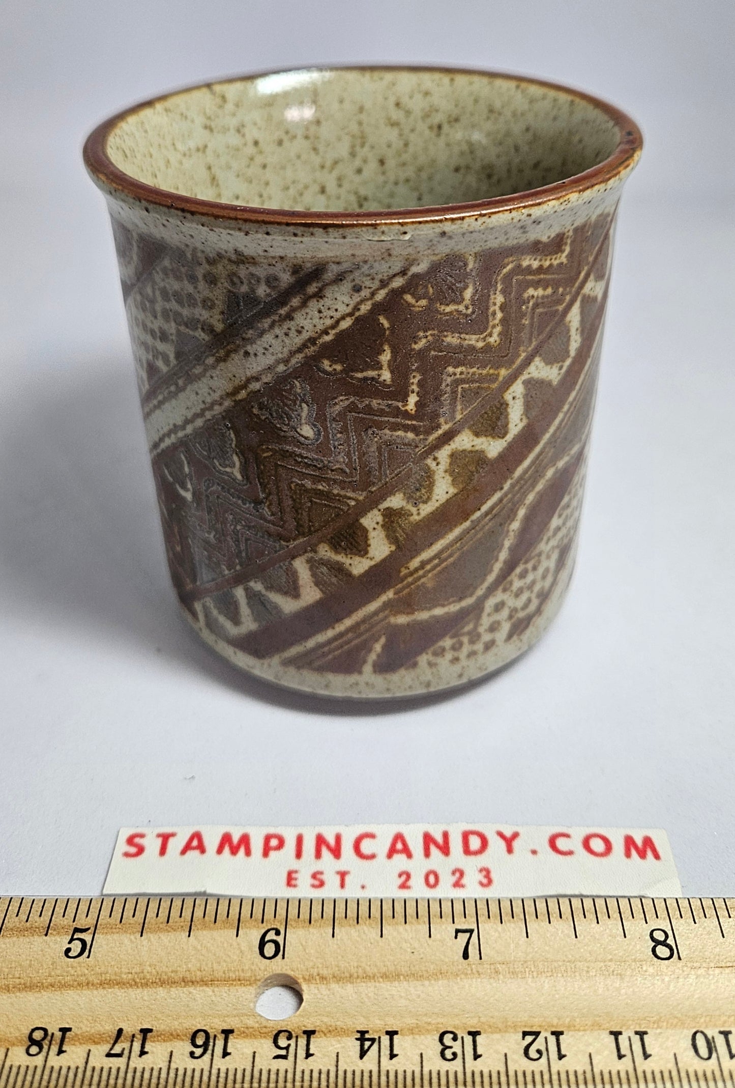 Vintage Japanese Brown Stoneware Mug