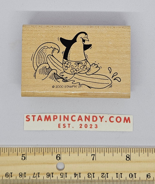 Stampin Up - Penguin Surfing Stamp 2000