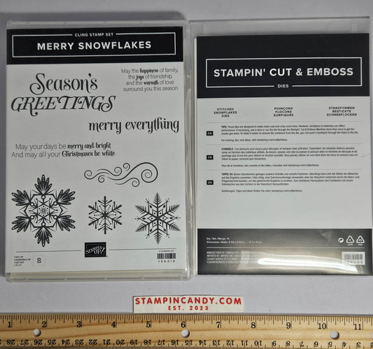 Stampin Up - Merry Snowflakes w/ Stitched Snowflakes Dies