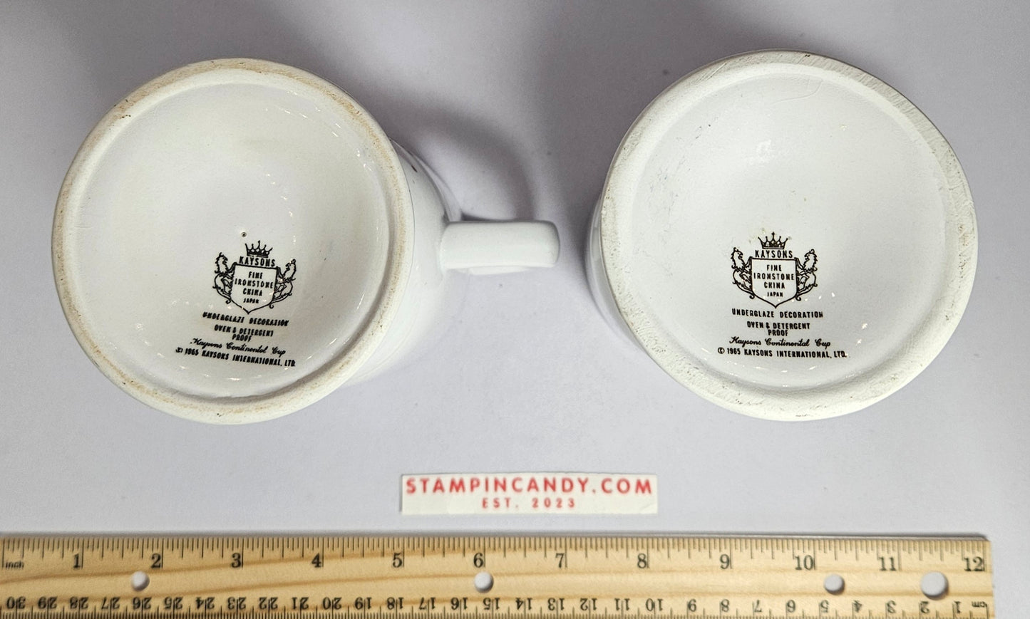 1965 Kaysons Continental Cups "Leaning Tower of Pisa" and "Taj Mahal" Mugs