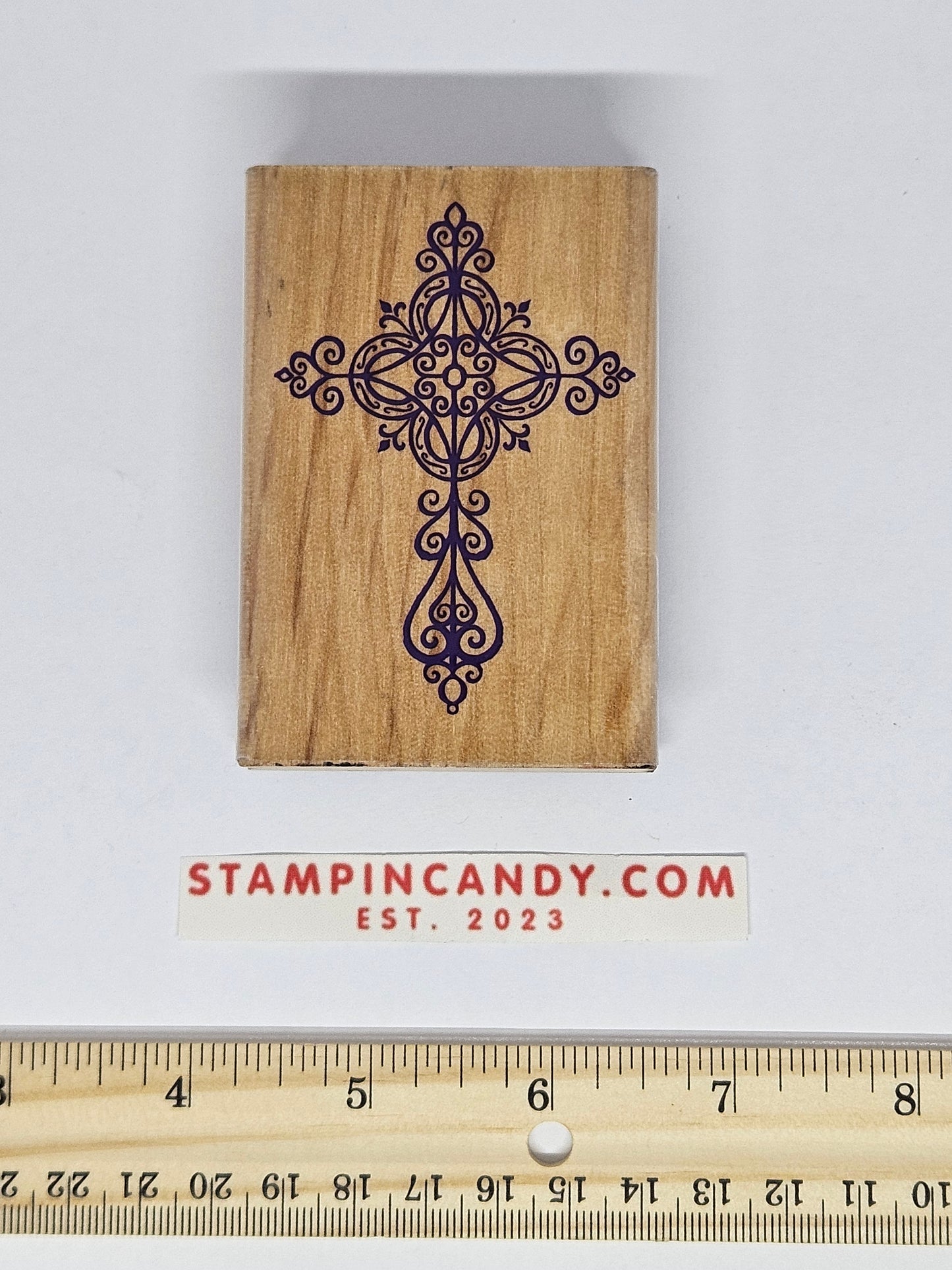 Rubber Stampede - 3410F Elegant Cross Stamp