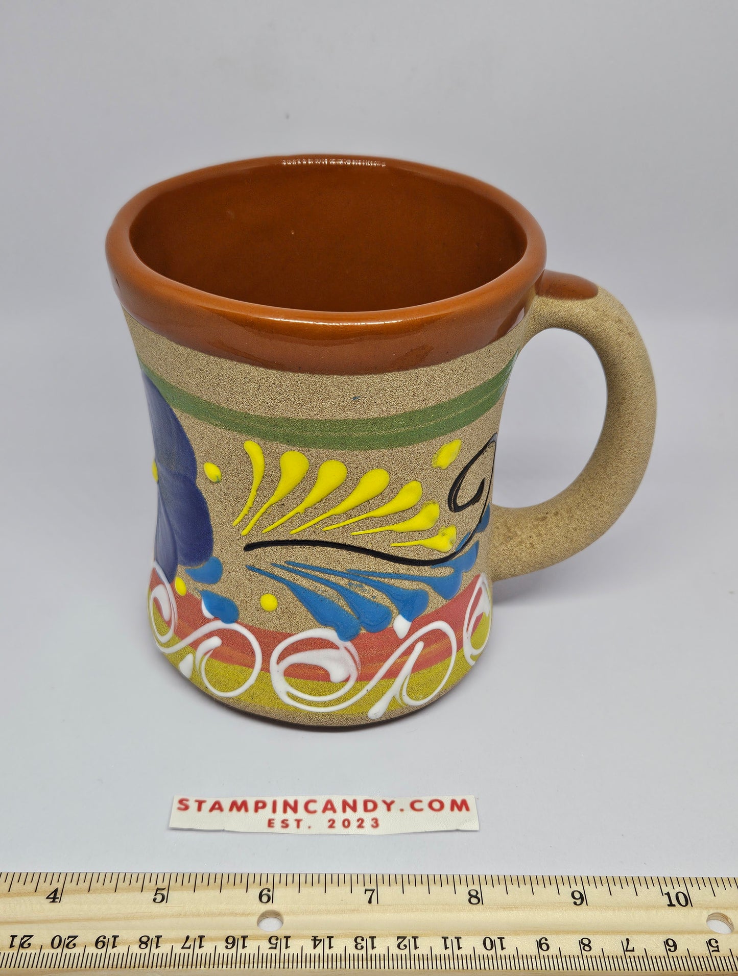 Mexican Large Clay Mug - Cozumel