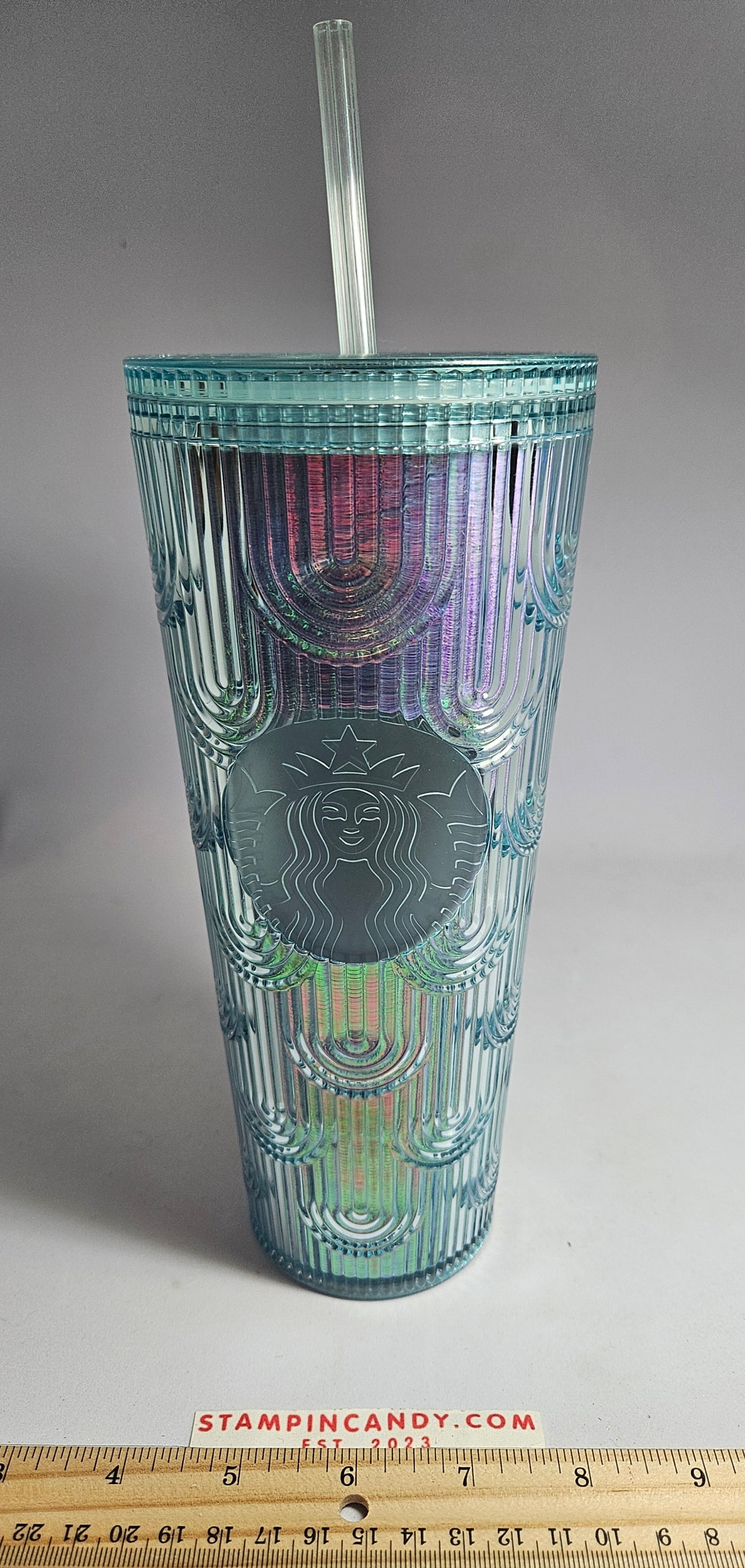 Starbucks 2022 - 16 oz Iridescent Mermaid Scale Textured Tumbler