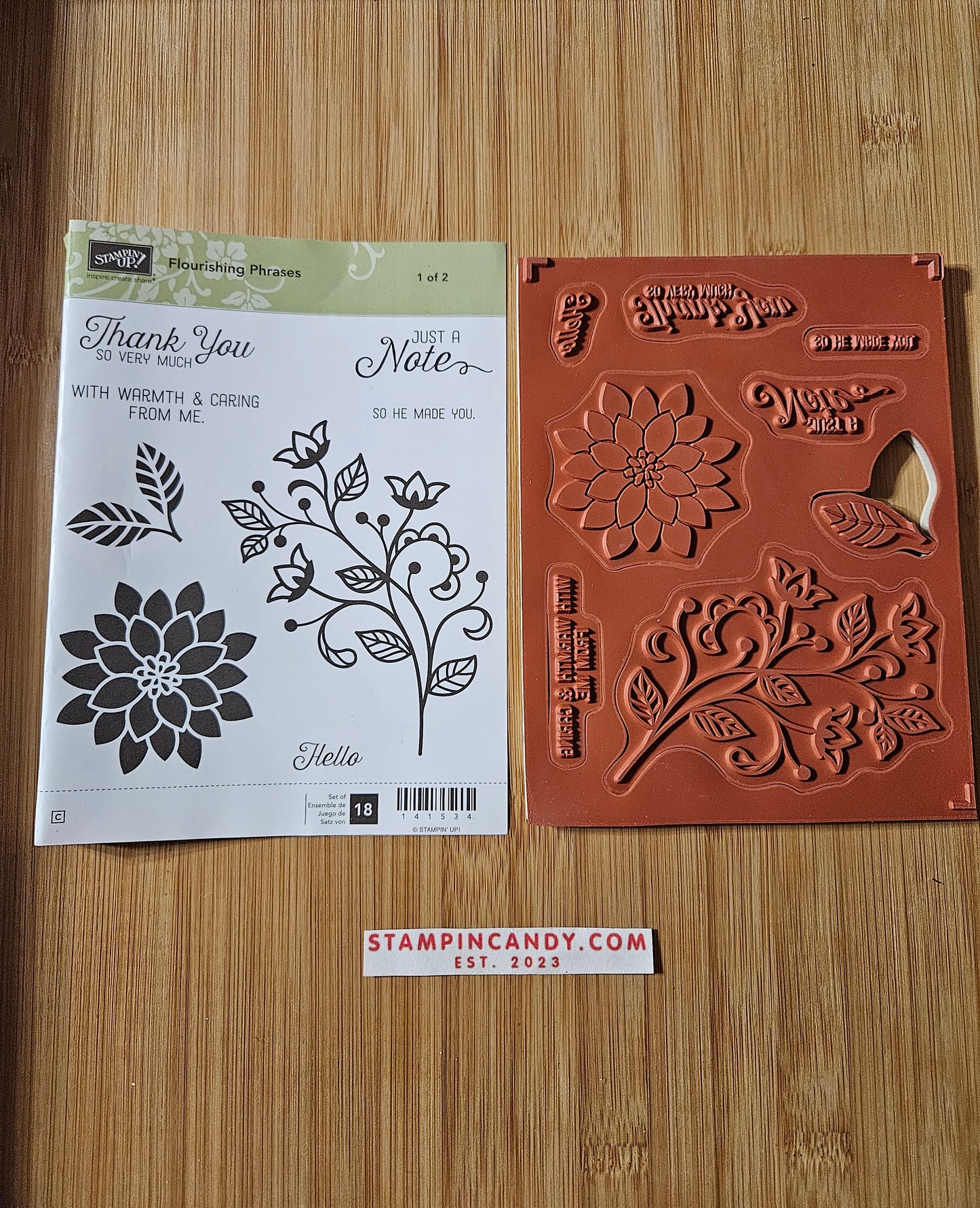 Stampin' UP! "Flourishing Phrases" Stamp Set (ONLY SET 1 of 2)