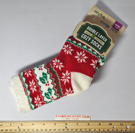 Aloe Infused Cozy Christmas Socks - Airplus - W 5-10