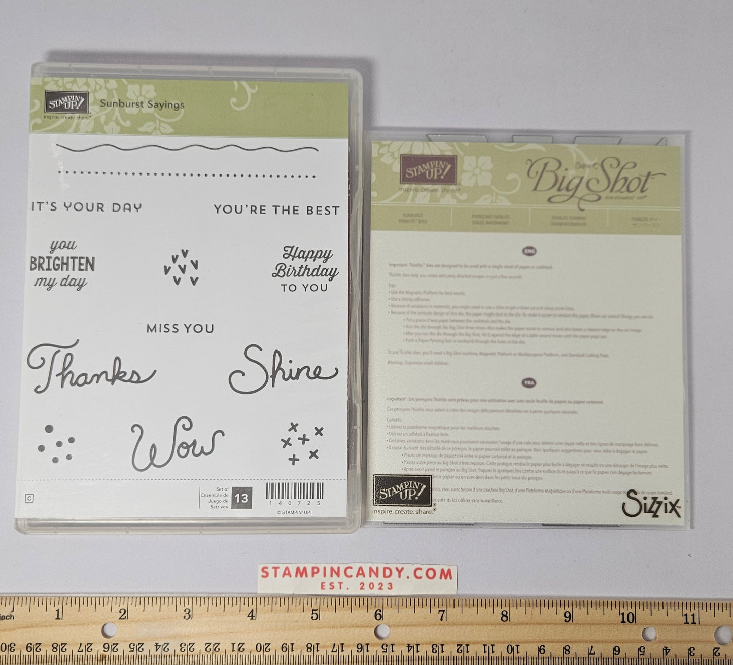 Stampin Up - Sunburst Sayings w/ Sunburst Dies