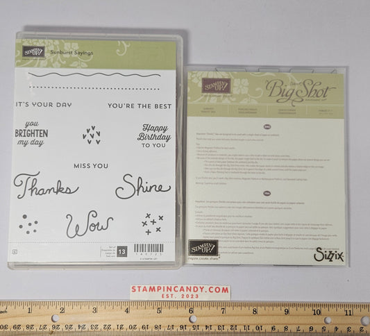 Stampin Up - Sunburst Sayings w/ Sunburst Dies