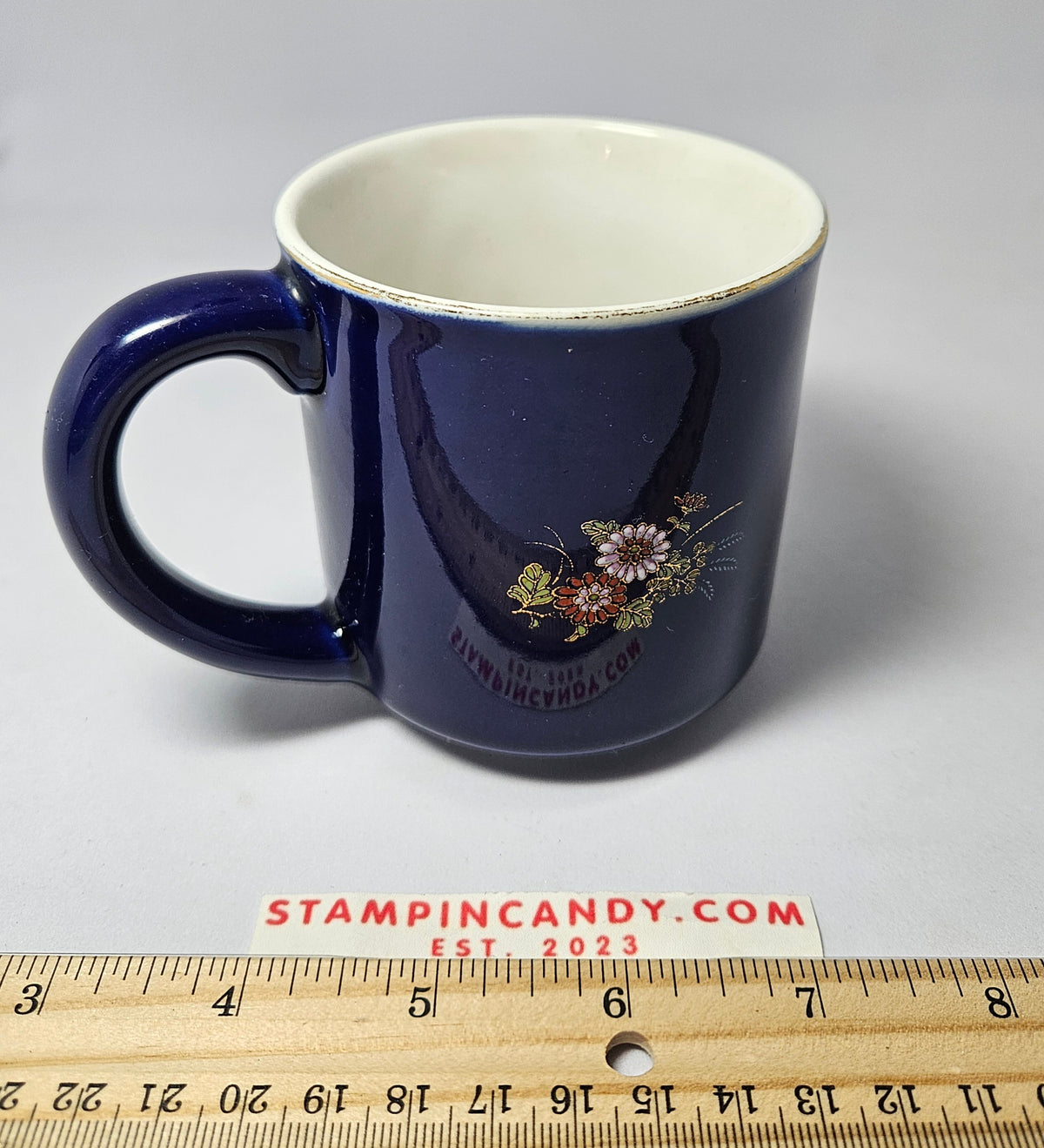Japanese Blue/White Floral Mug