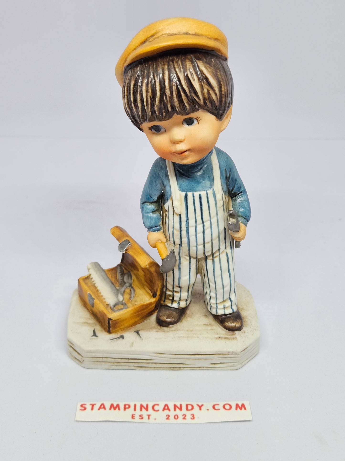 Vintage 1971 Moppets - Boy with Toolbox - By Fran Mar