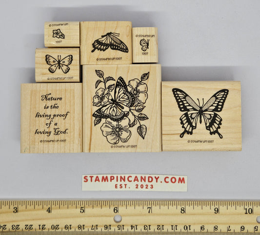 Beautiful Butterflies - Stampin Up 1997 - *MISSING 1 STAMP*