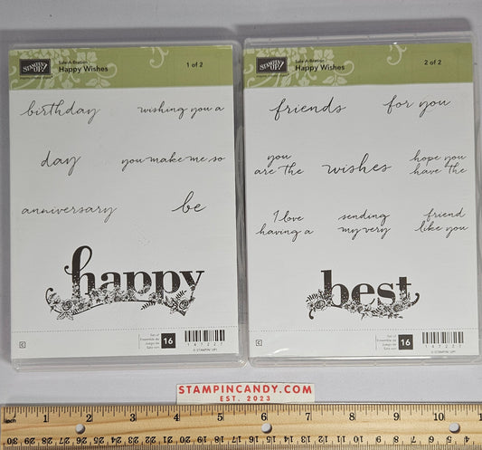 Stampin Up - Happy Wishes (Sets 1 and 2 of 2)