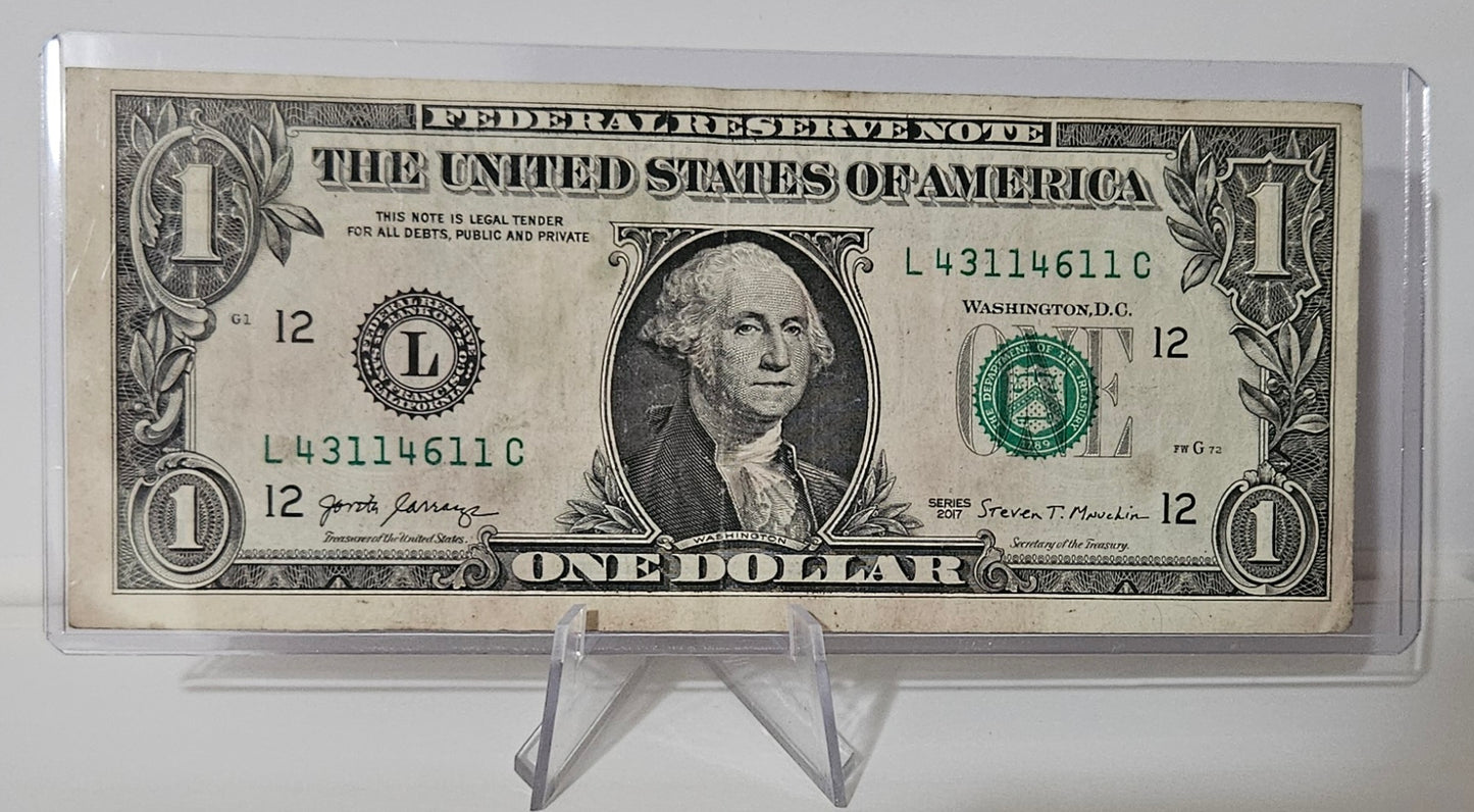 Fancy Serial Number $1 - "L 43114611 C"