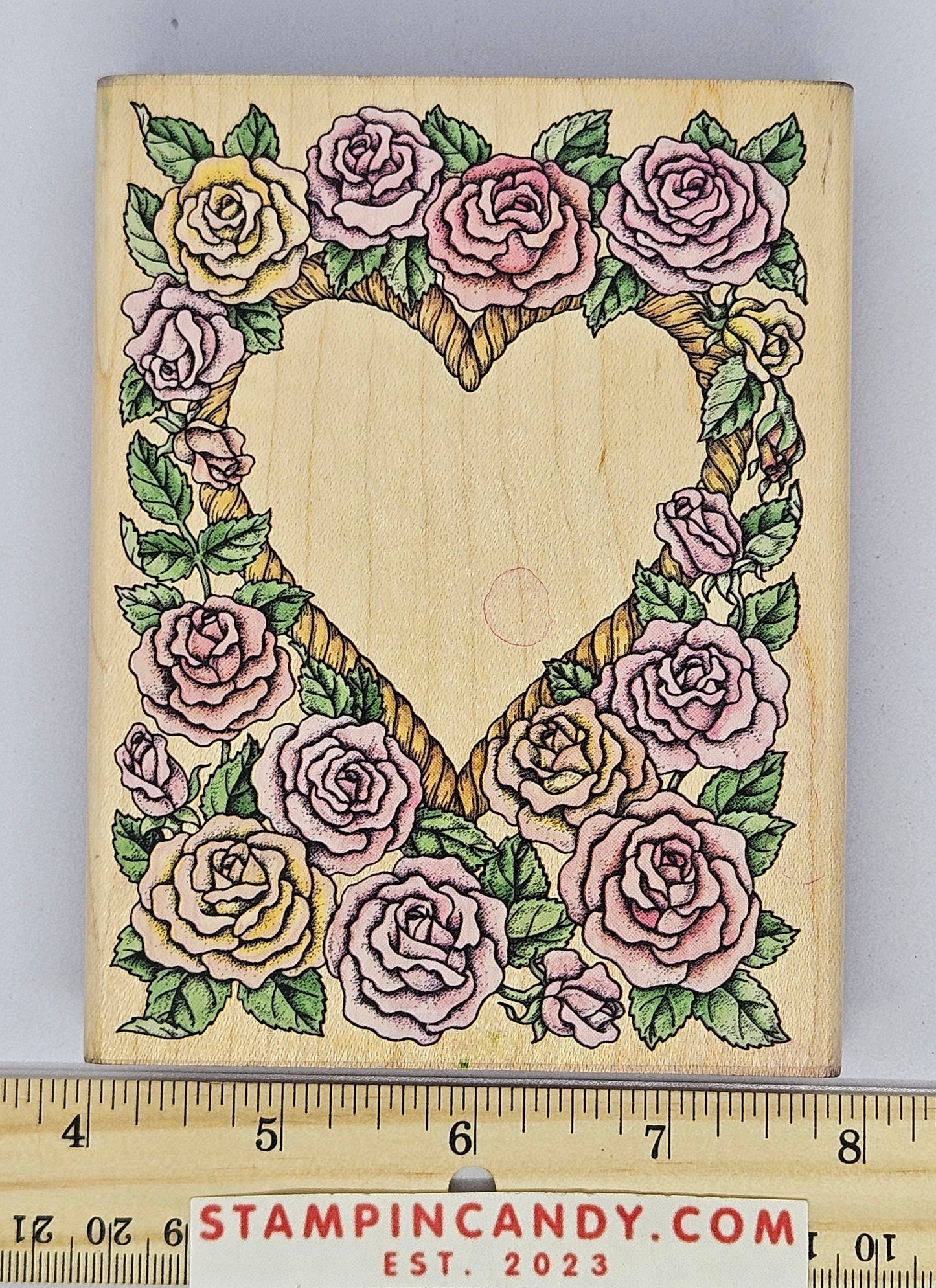 Rubber Stampede A1562G - Romantic Roses Heart Frame