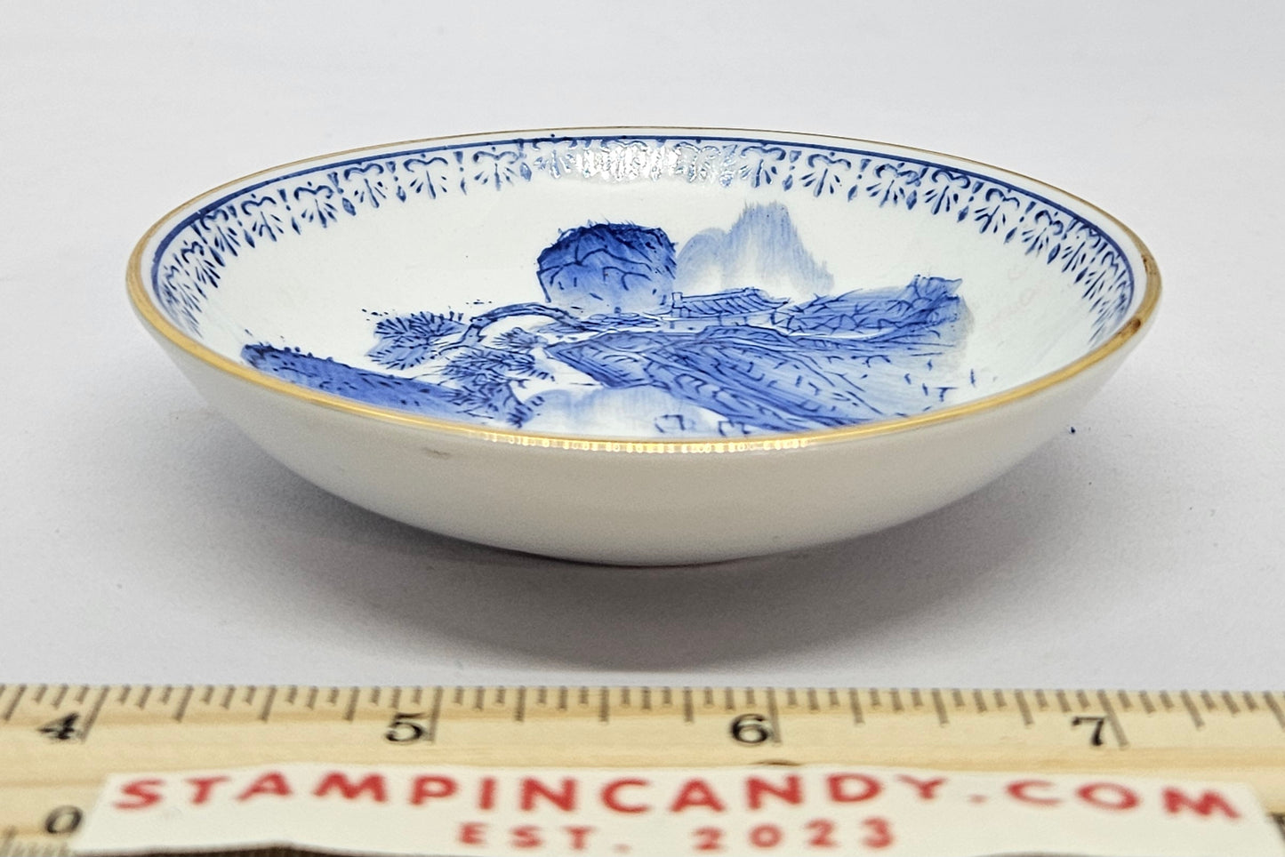 Japanese Blue and White Porcelain Small Dish