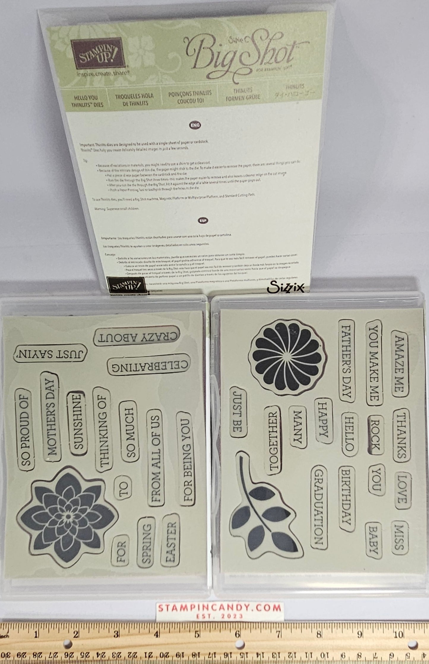 Stampin Up - Crazy About You (Sets 1 and 2 of 2) with Hello You Dies