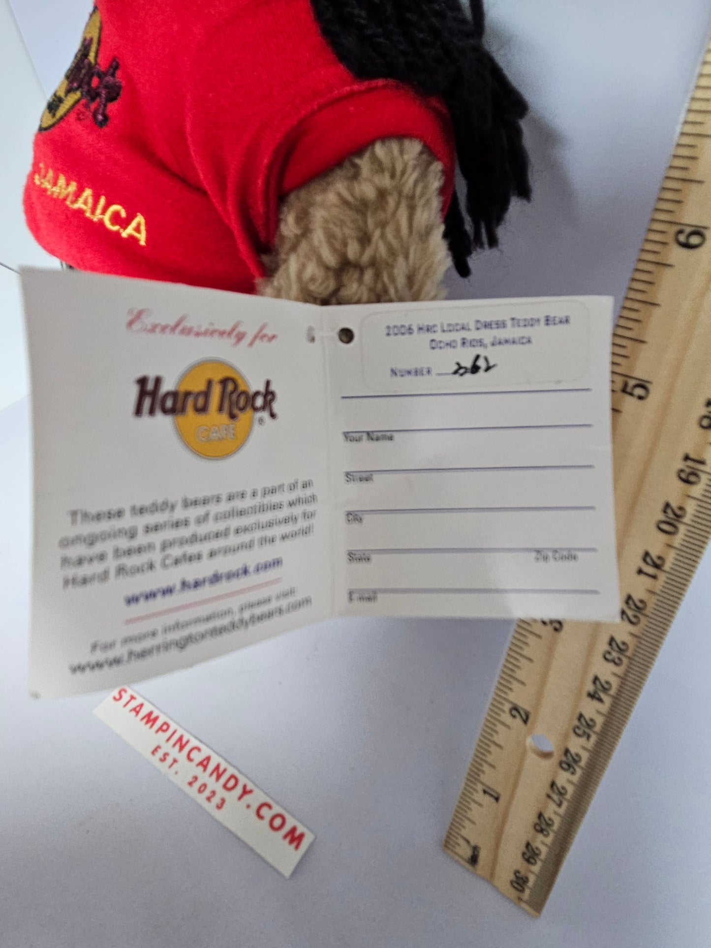 Hard Rock Cafe - Jamaica Reggae Bear - Ocho Rios #362