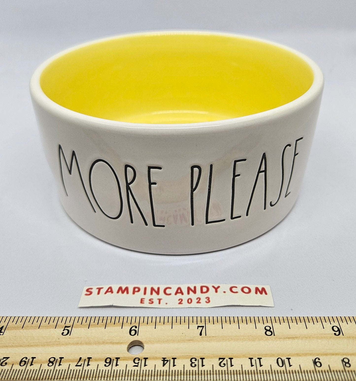 Rae Dunn - More Please - Pet Food Dish