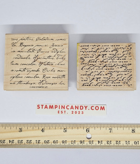 2 Pack of Background Writing Stamps