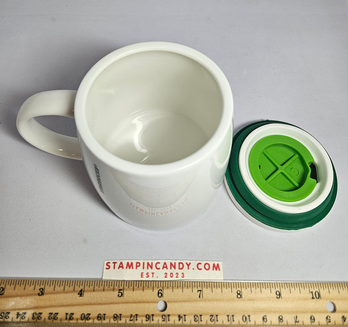 2011 Starbucks - "Chubby" Lidded White Mug