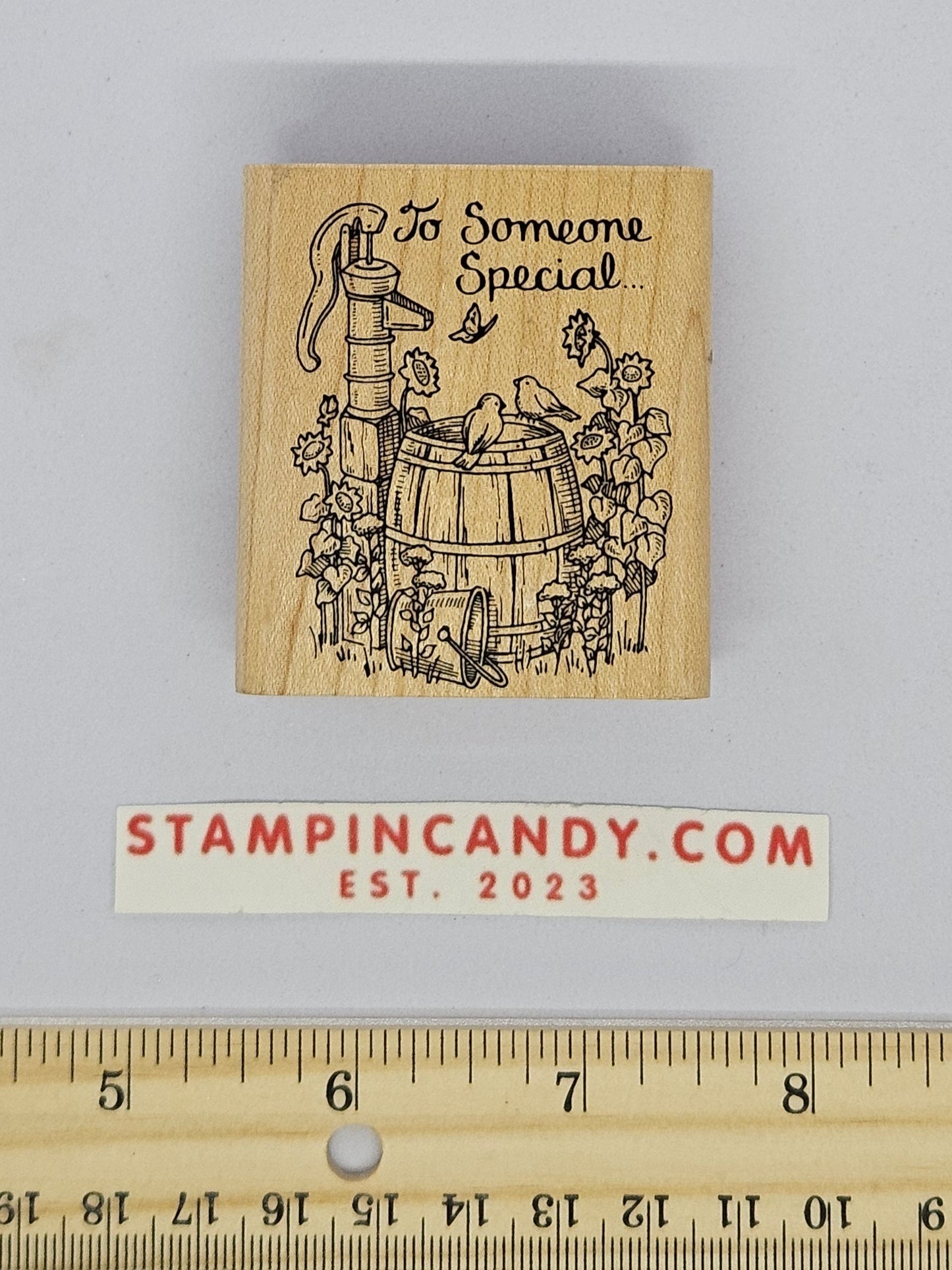 Stampin Up - To Someone Special - Garden / Water Barrel Stamp 1999