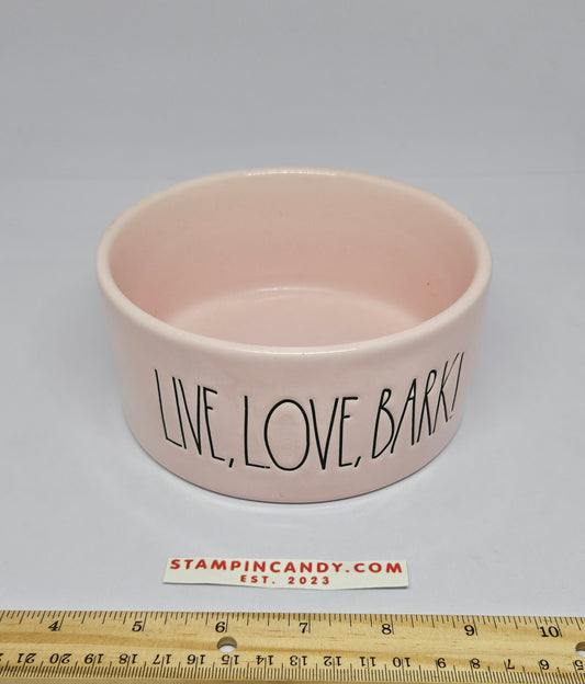 Rae Dunn - Live Love Bark - Pet Food / Water Bowl