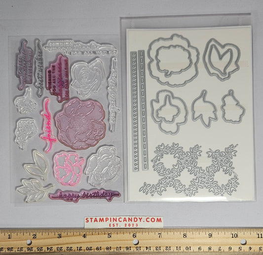 Stampin Up - Happiness Abounds w/ Blossoming Happiness Dies