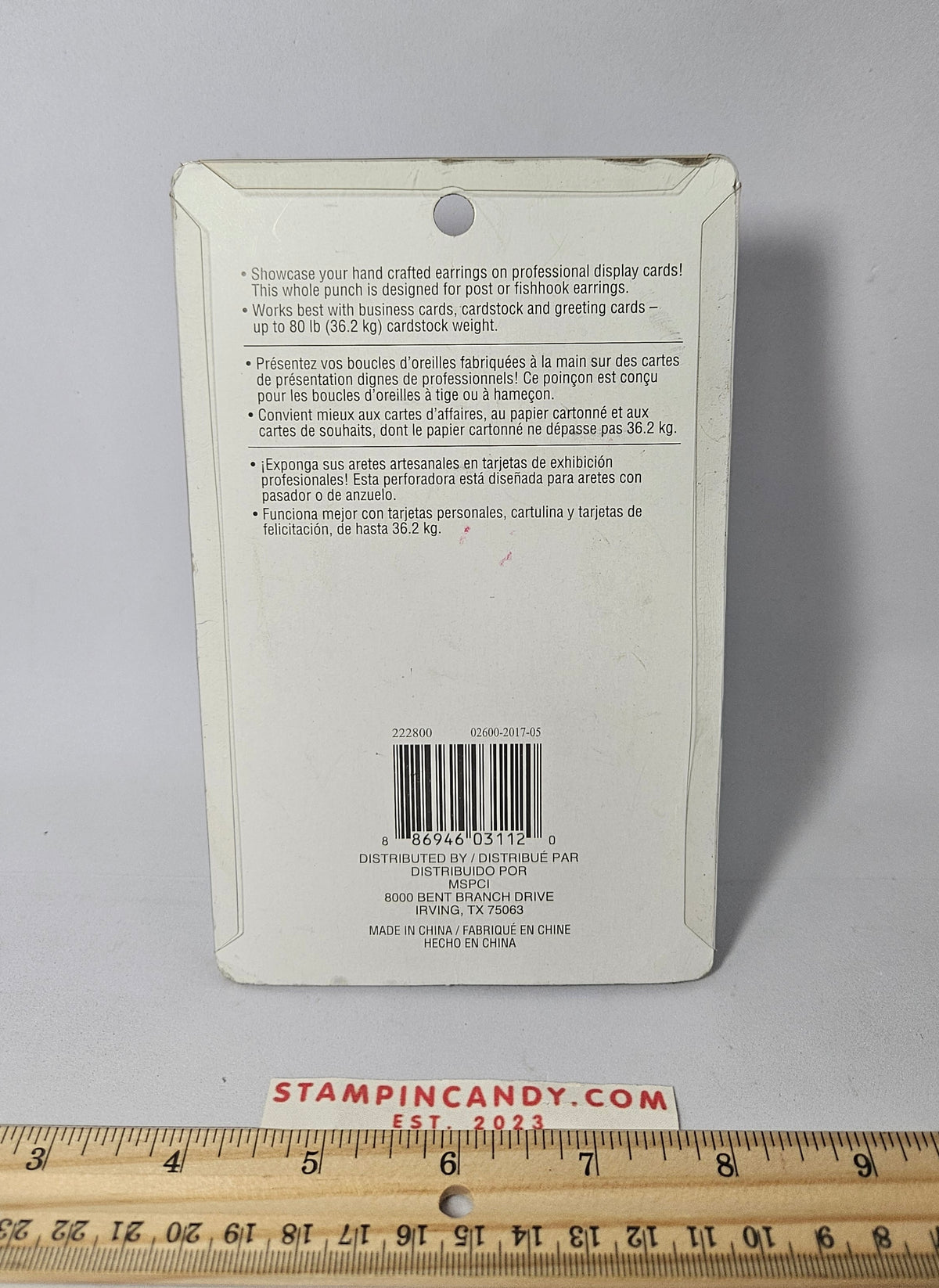 Bead Landing Earring Hole Punch for Scrapbooking