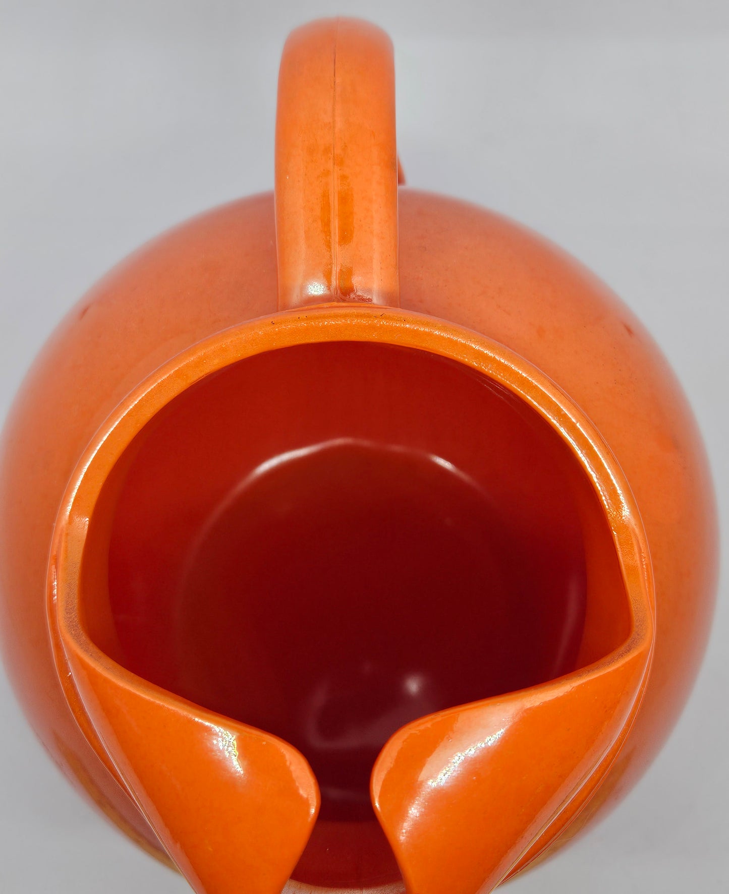 Orange Glass Anchor/Hocking Ball Pitcher