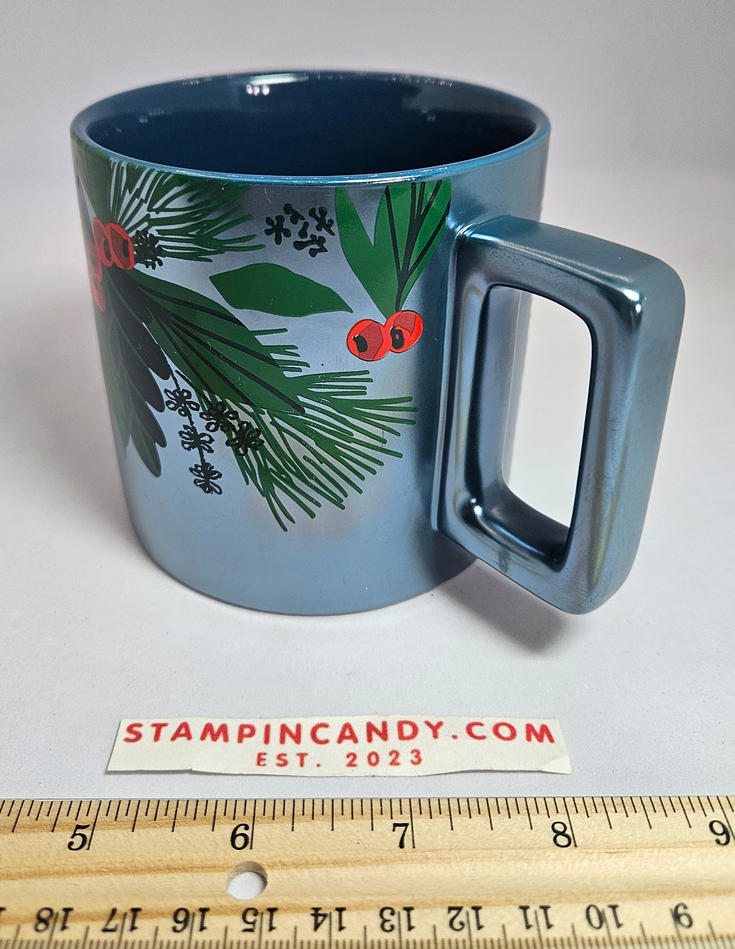 Starbucks - 2021 14oz Holly Berry/Blue Christmas Mug