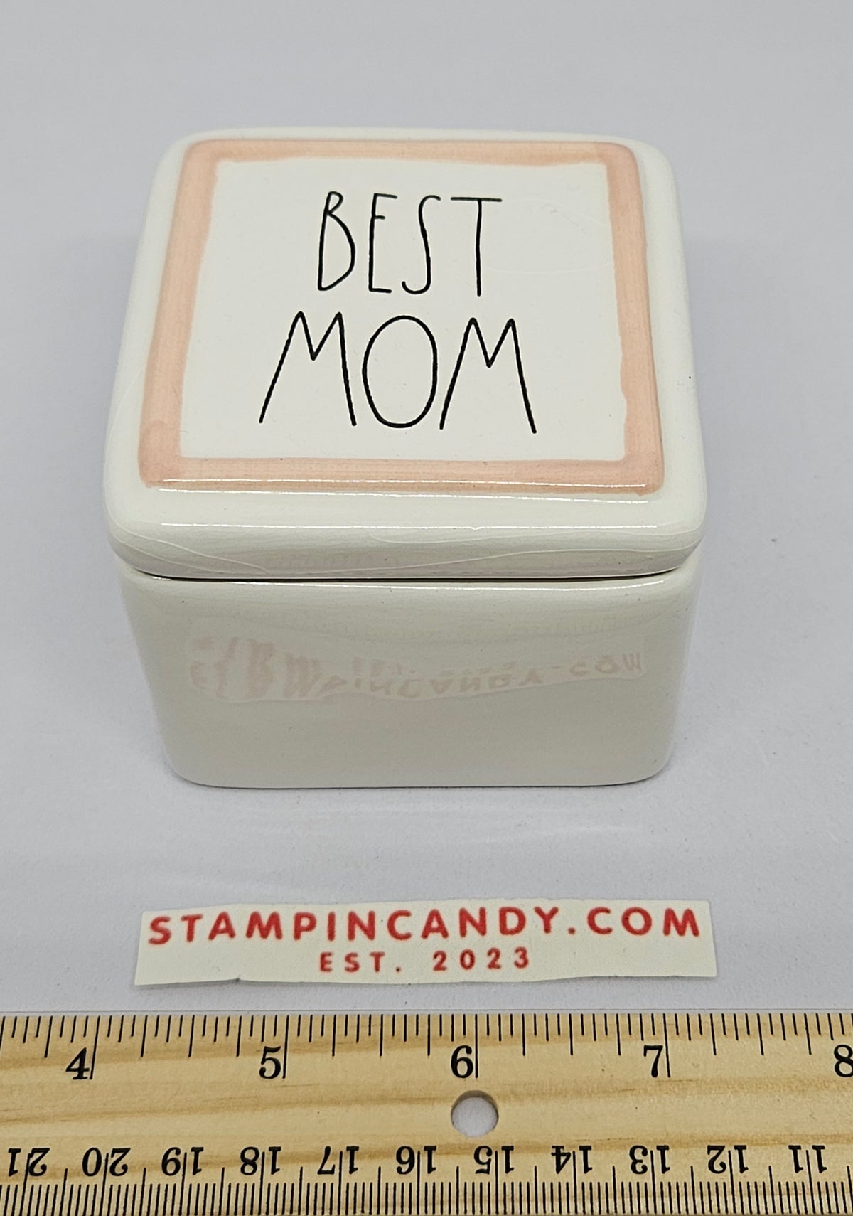 Rae Dunn - "Best Mom" Trinket Box