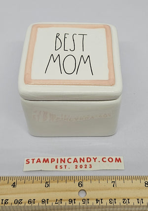 Rae Dunn - "Best Mom" Trinket Box
