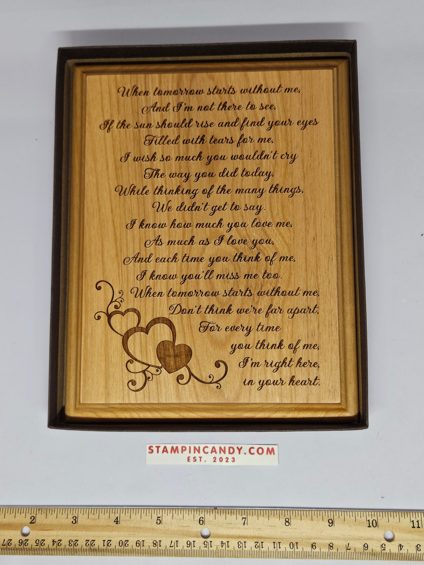 Kate Posh - A Letter From Heaven - Etched Wood Plaque