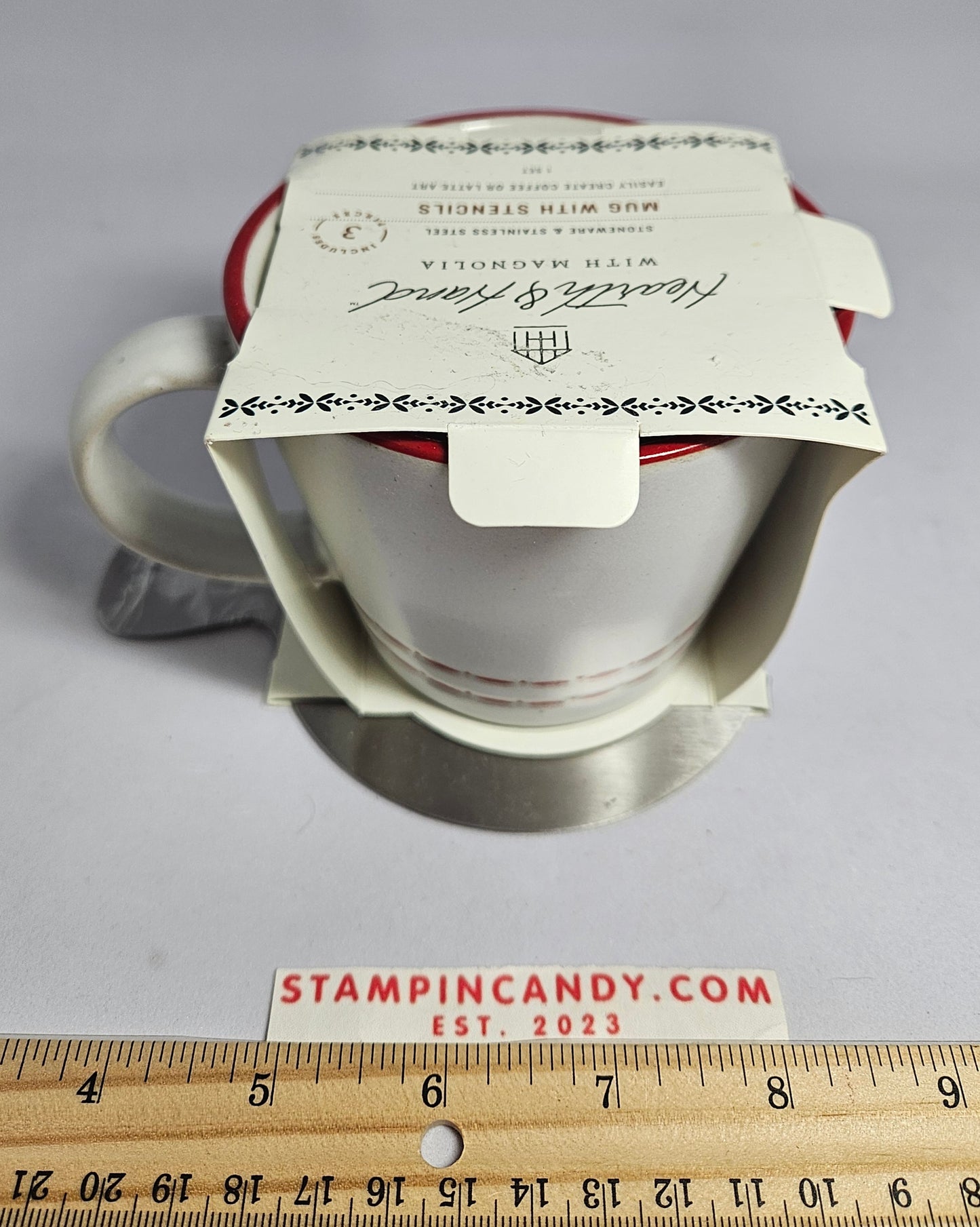 Hearth & Hand with Magnolia - Christmas Stoneware Coffee Mug with Stencils