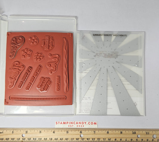 Stampin Up - Sunburst Sayings w/ Sunburst Dies