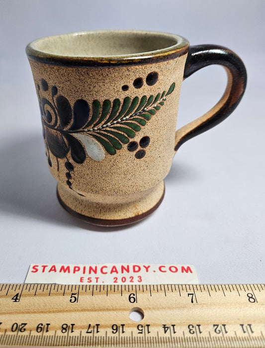 Mexican Tonala Pottery Mug 10 oz