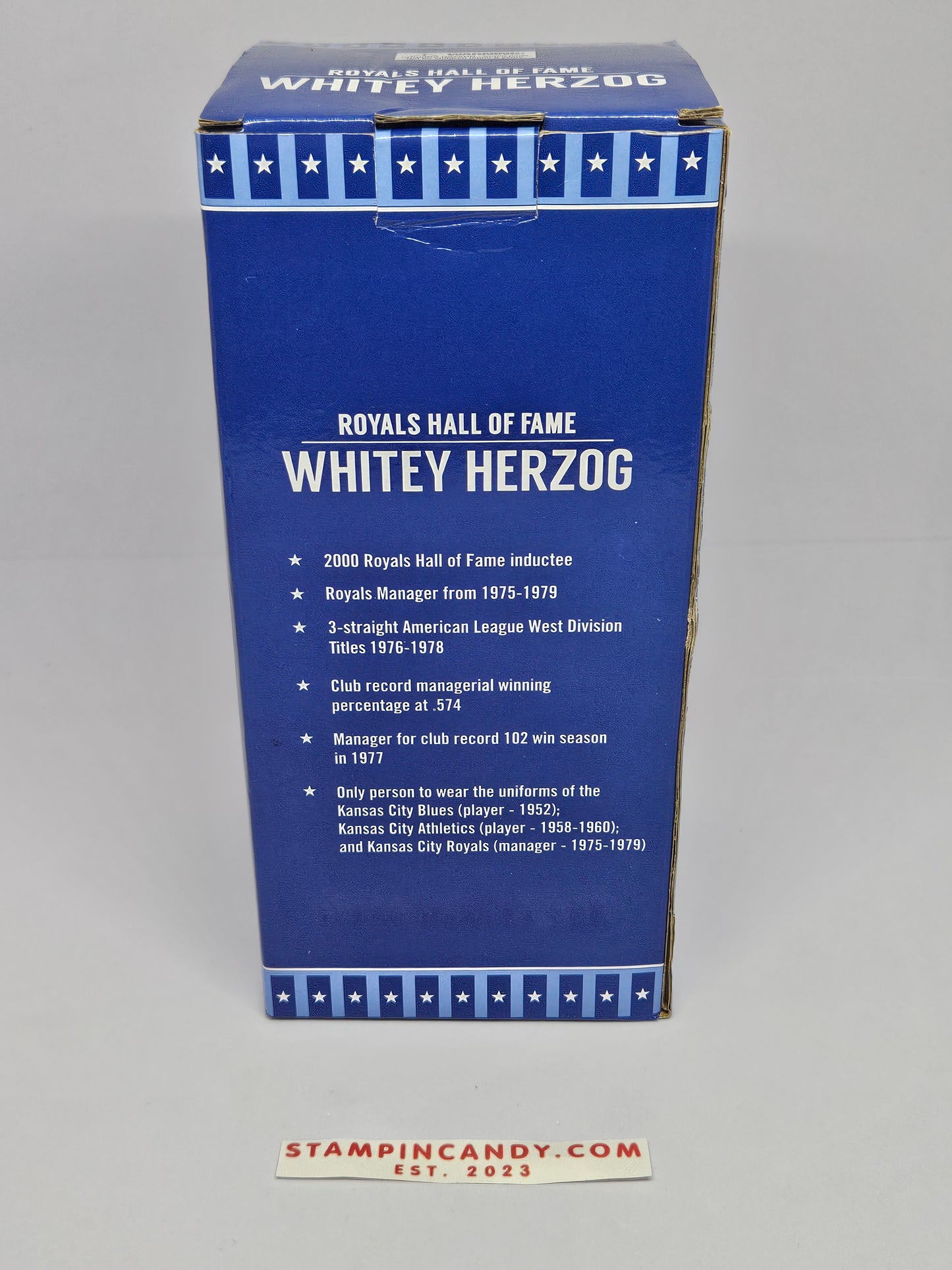 Whitey Herzog Bobblehead - Royals Hall of Fame - By Papa Johns