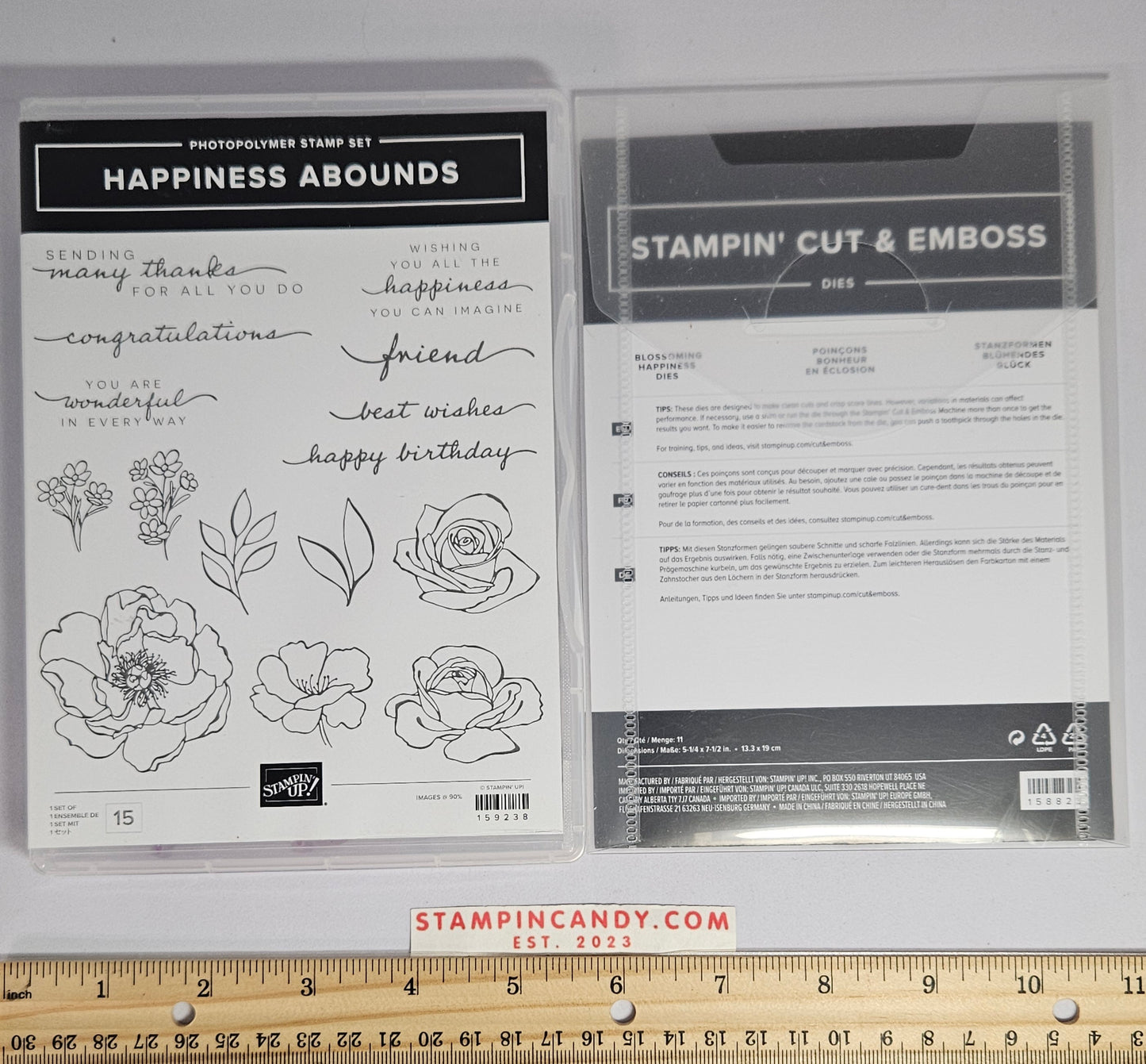 Stampin Up - Happiness Abounds w/ Blossoming Happiness Dies