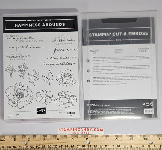 Stampin Up - Happiness Abounds w/ Blossoming Happiness Dies
