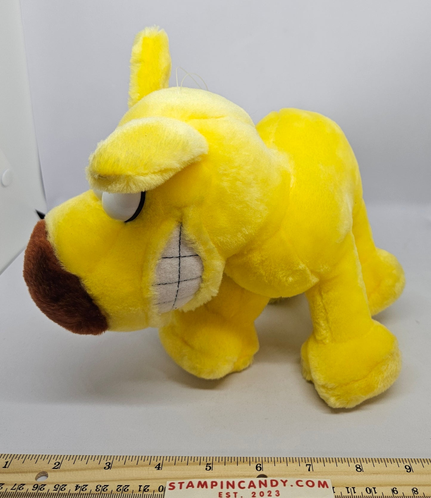 Vintage Grimmy Dog Stuffed Animal - "I'm User Friendly"